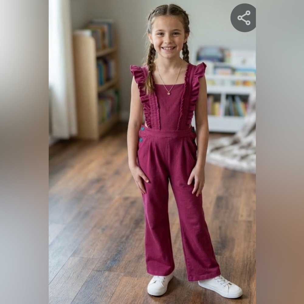 Matilda Jane Plum Ruffle Jumpsuit